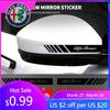 Para Alfa Romeo 2 Peças Adesivo de Espelho Retrovisor Para Alfa Romeo Mito Brera 147 Giulietta 159 156 Stelvio Sportiva Giulia Estilo de Carro