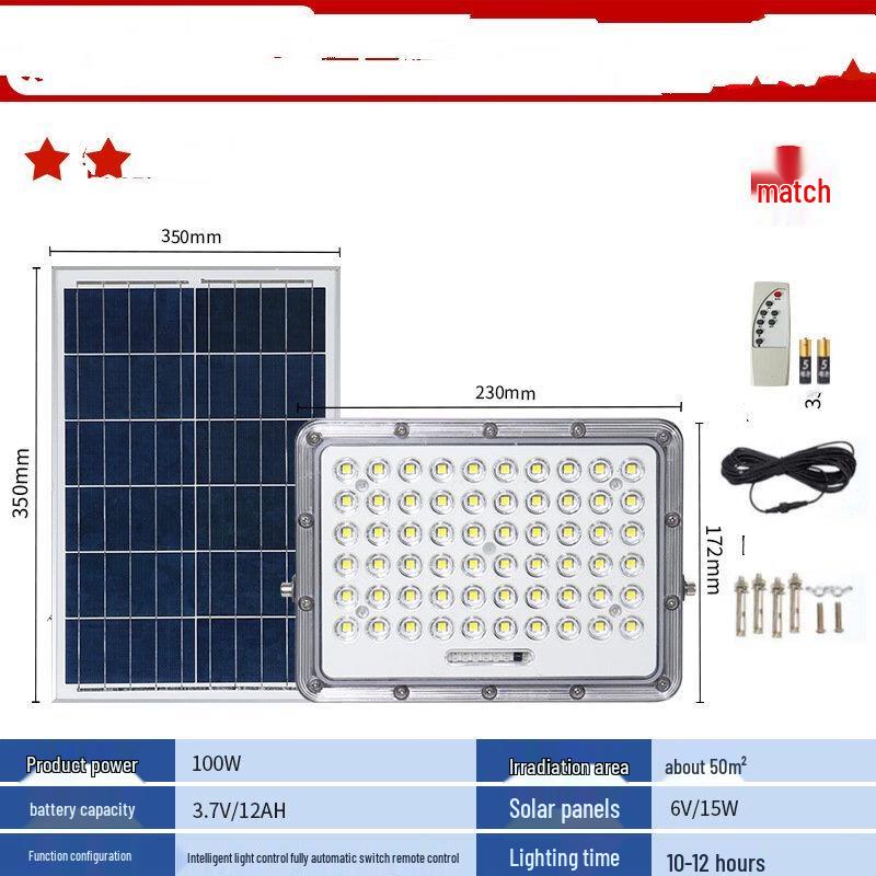 

100W Solar Outdoor Garden Light