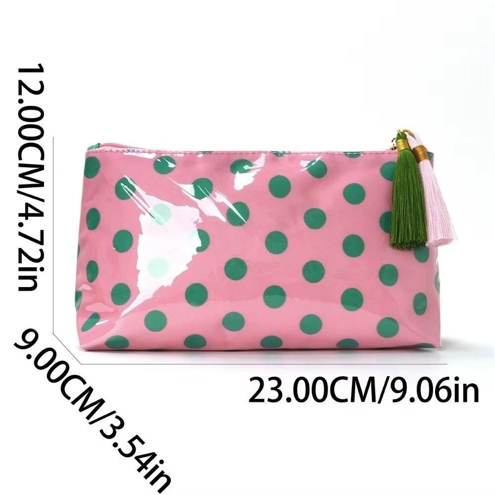 PVC Polka Dot Makeup Bag Polka Dot Travel Toiletry Bag Cosmetics Organizer Vacation