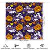 Halloween Printed Shower Curtain Waterproof Bathroom Decorative Waterproof Fabric Bathing Room Rug Decoration Purple