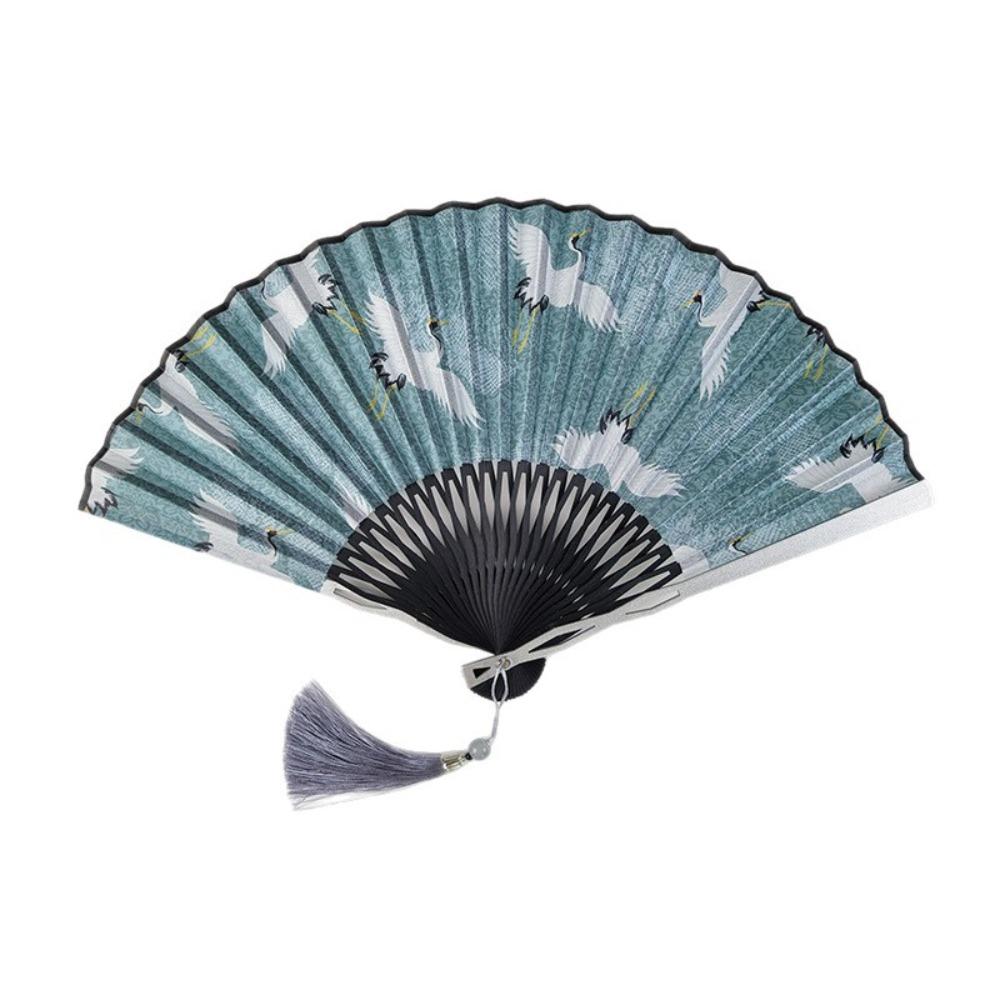 Vintage Summer Hand Fan Fabric Fan Dance Fan High-end Chinese Style Folding Fan  Home