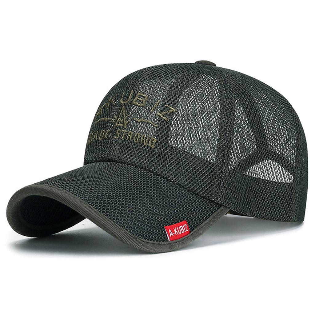 Breathable Mesh Baseball Cap Adjustable Soft Top Summer Sun Protection Hats Outdoor Fishing Camping Hat for Men