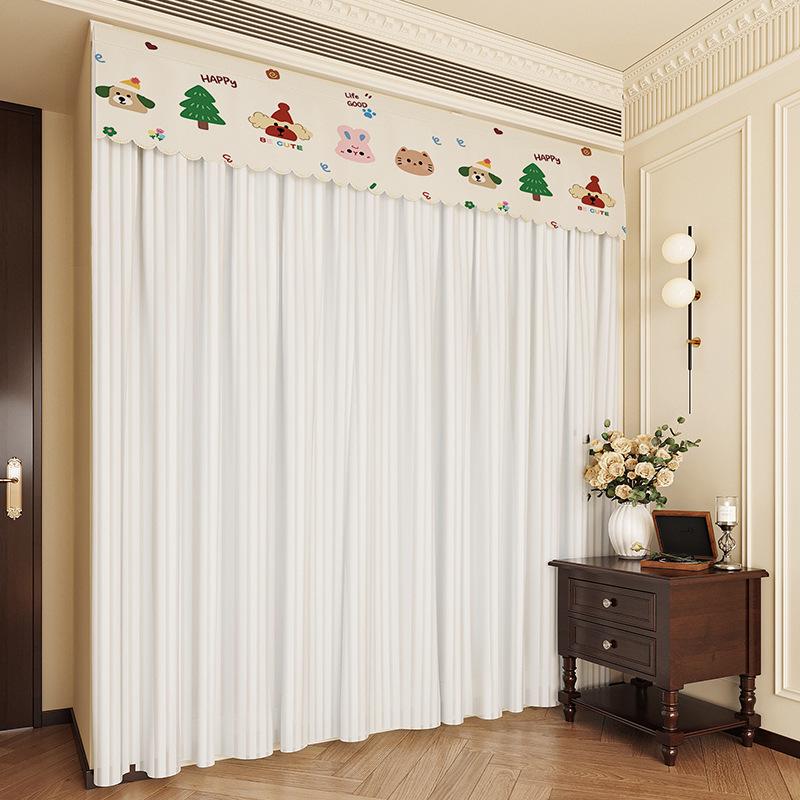 Punch-Free Shading Curtain: Dustproof Cover for Cabinets, Wardrobes, and Bookcases