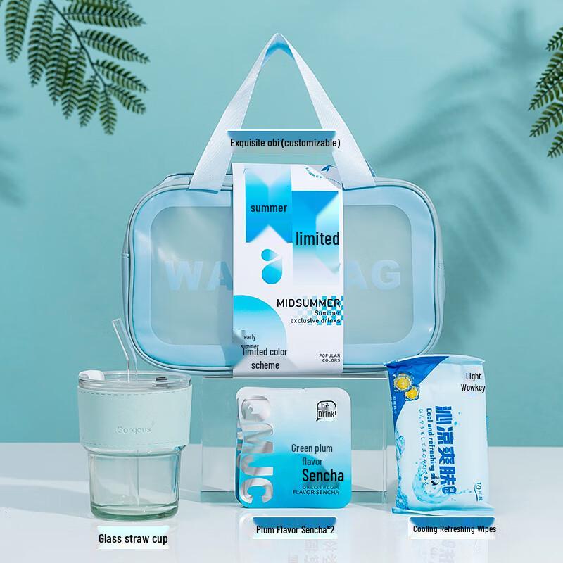 Summer Cooling Glass Cup Gift Set