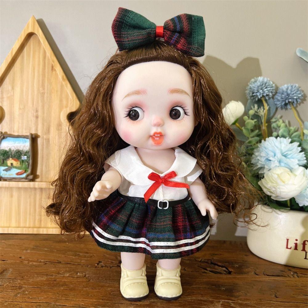Dolly 28cm Dress Doll Full Body Girl Dress Up Toys Cute Doll Girls' Doll with Clothes  Girl Gift