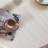 Embroidery Lace Tablecloth,Boho Round Tablecloth with Tassels Farmhouse Table Cover for Wedding Banquet Party Dining Table Decor
