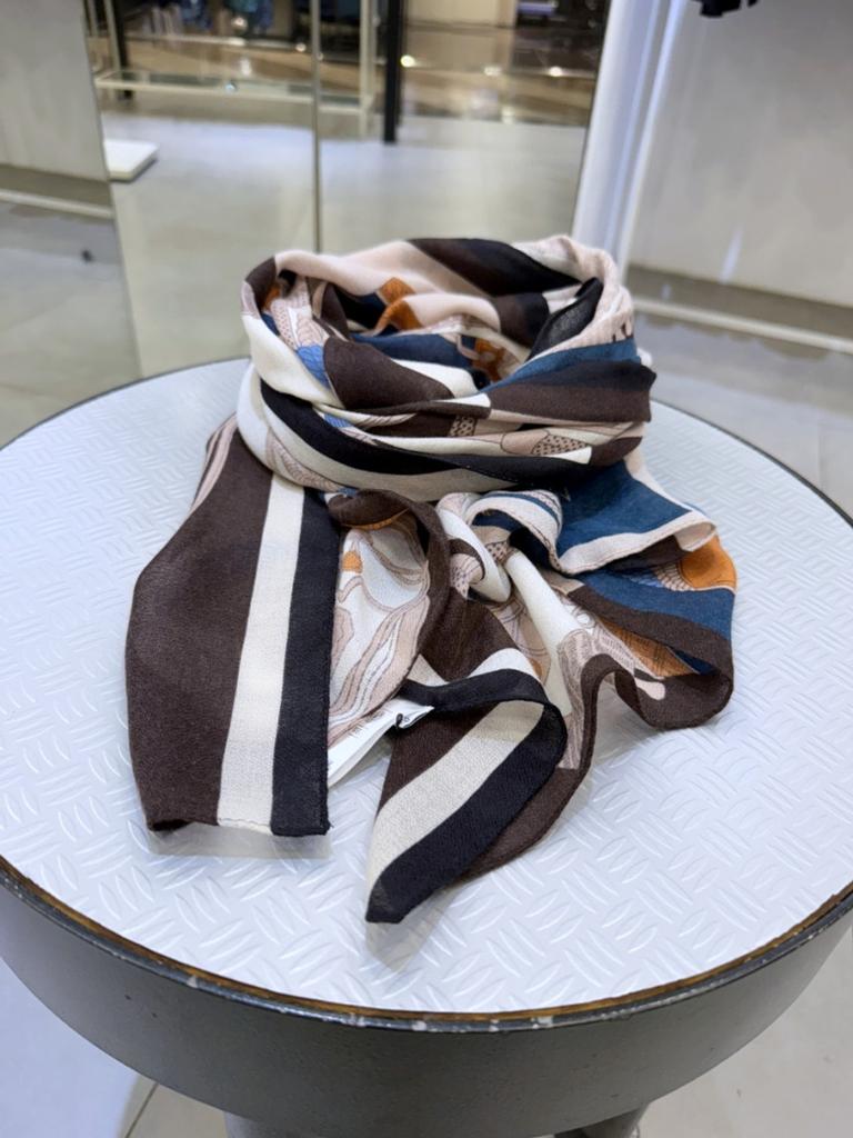 Crocodile Lady Luxury Graphic Silk Scarf CLDWF1105