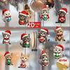 12pcs Christmas Cat Tree Decorations - 2D Plane Wooden Festivals and Party Decorations Elegant Wooden Plaques Holiday Home Decor