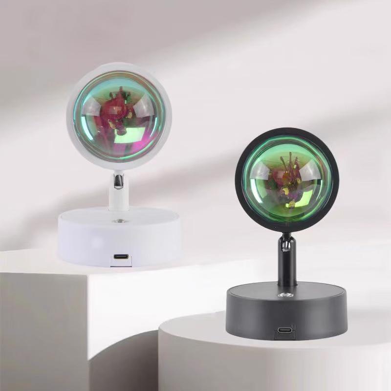 Wireless Sunset Lamp Night Light Projector Deoration Home Wall Lamp Kitchen Display Cabinet Cupboard Bedroom RV Reading Lamps