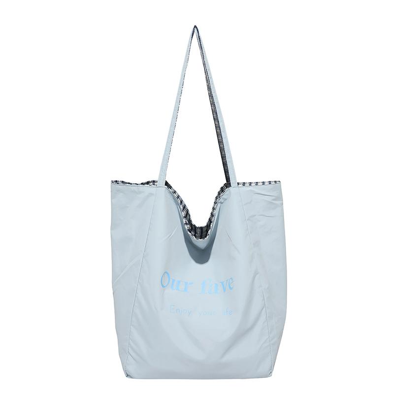 

Nyl Solid Color Double-sided Back Shoulder Bags Large Capacity Women s Bags Sale 2026 High Quality Versatile Tote Bags синий