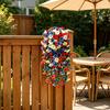 Patriotic Red White Blue Hanging Flowers Artificial Morning Glory Flower Vine UV Resistant Fake Plants for 4th of July Memorial Day Independence Day