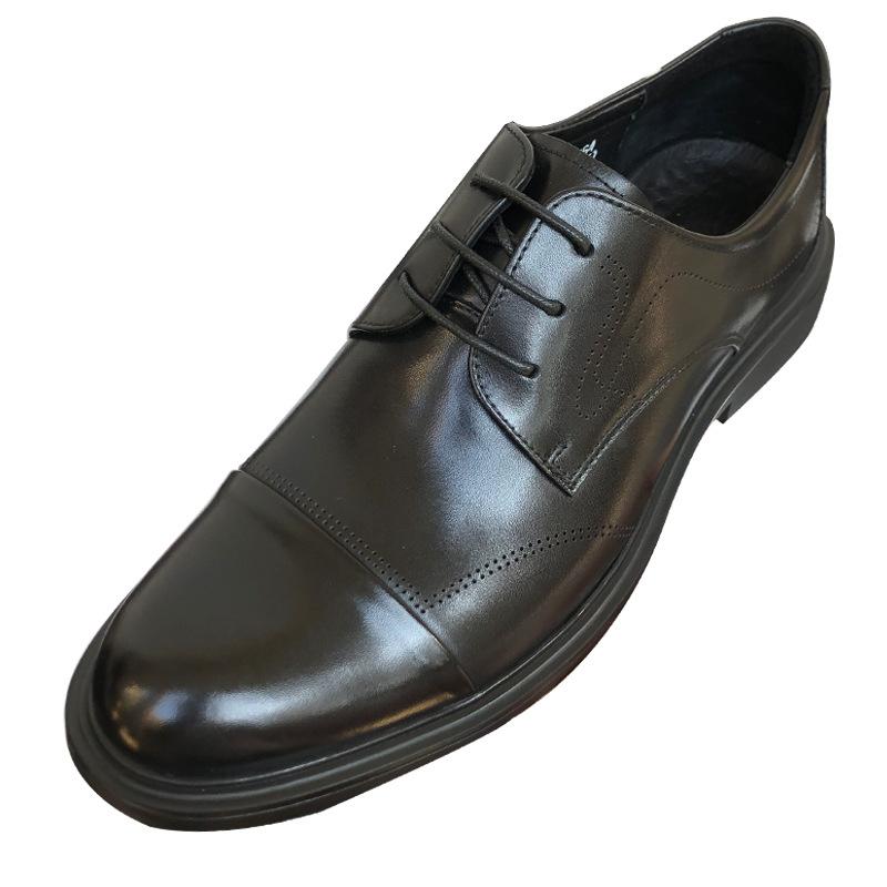 Wide Head Three Joint Leather Shoes Men'S Business Dress Leather Breathable Green Men'S Suit Work Shoes Groom Wedding Shoes