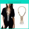 Vintage Geometric Alloy Necklace With Crystals For Fashion Enthusiasts