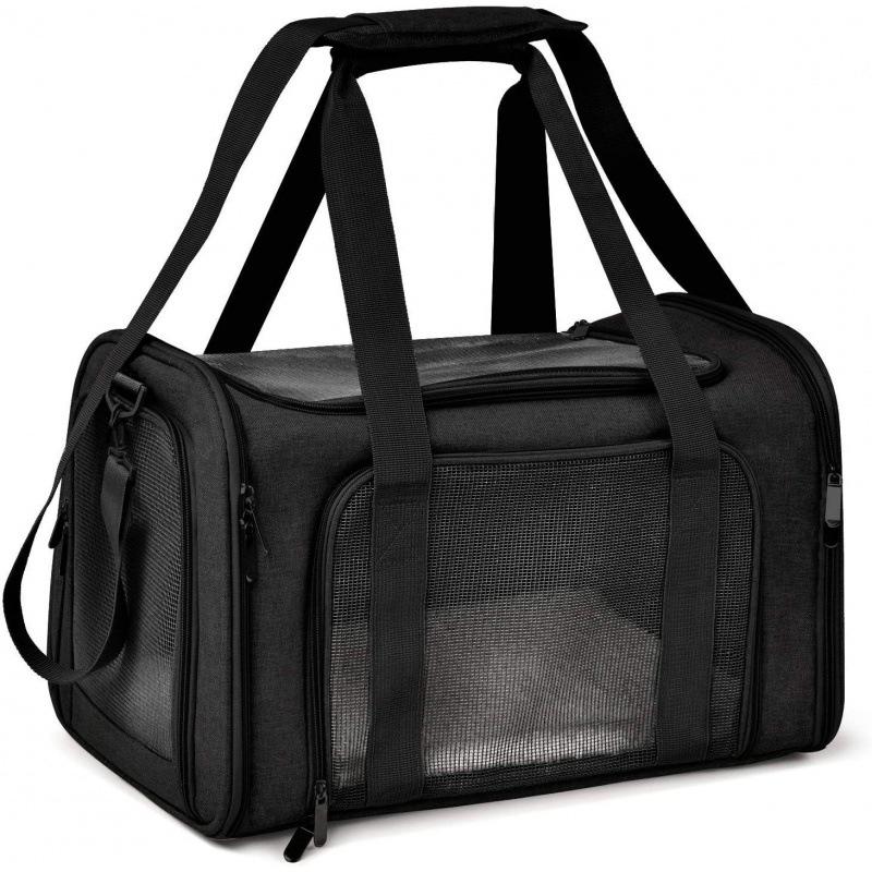 Portable & Breathable Foldable Pet Carrier for Cats & Small Dogs - Lightweight Travel Bag with Large Capacity