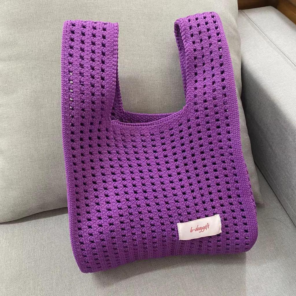 Borsa Tote Lavorata a Maglia Coreana con Intreccio: Borsa Trendy a Busta con Stile Unico per Donna