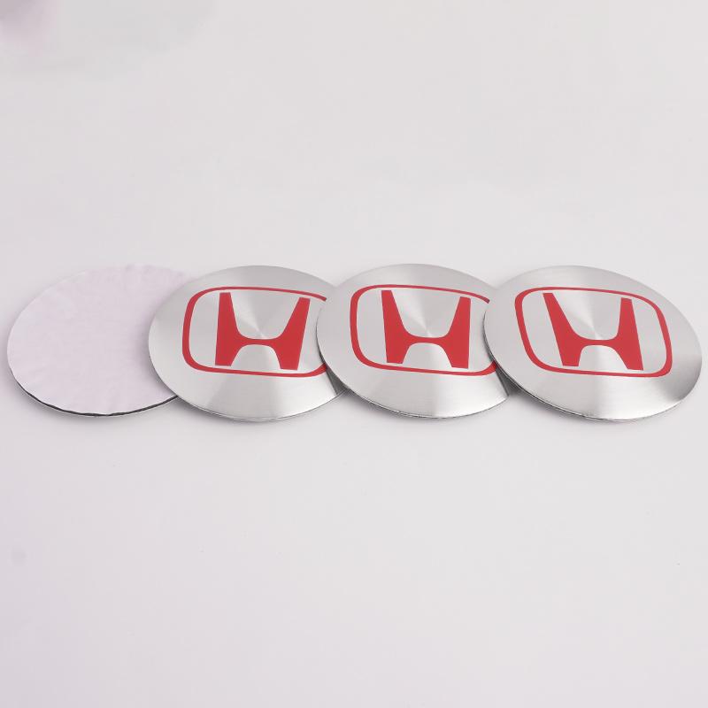 4pcs 56mm Car Wheel Center Covers Badge Sticker Stickers For Honda Civic XR-V CR-Z CRV HRV City Accord Legend Jazz RR VTi Fit