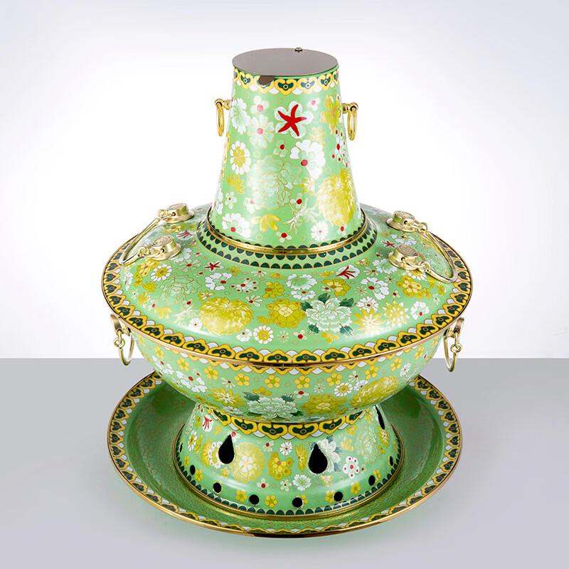 ZISIZ Cloisonné Copper Mandarin Duck Hot Pot