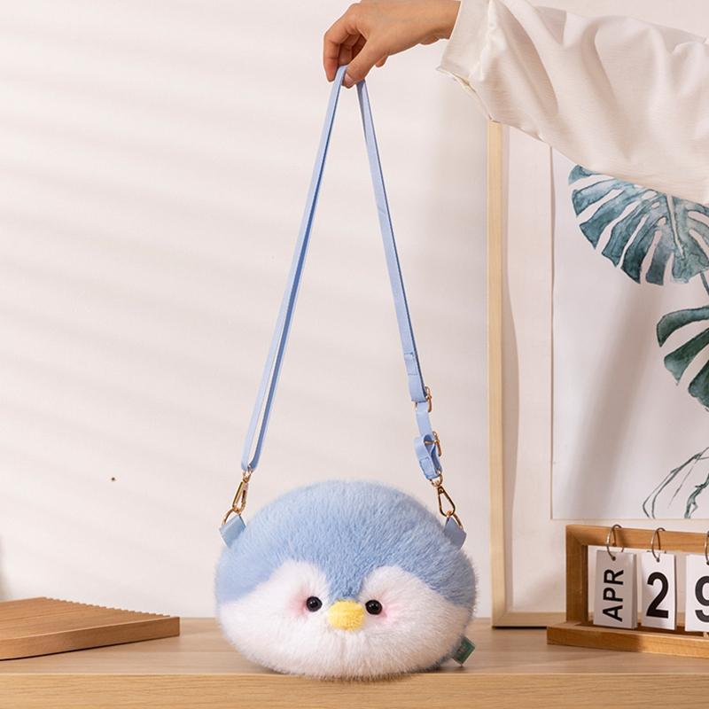 Cute Penguin Backpack Plush Toy Bag Plush Toy Soft Cotton Doll Realistic Animal For Girlfriend Birthday Gift