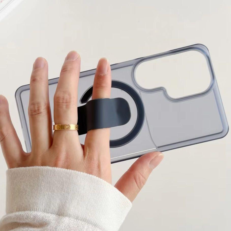 Slim PC Clear Matte Card Slot Shockproof Case for Samsung Galaxy S26 S25 S24 Plus Ultra Grip Holder For Magsafe Magnetic Cover