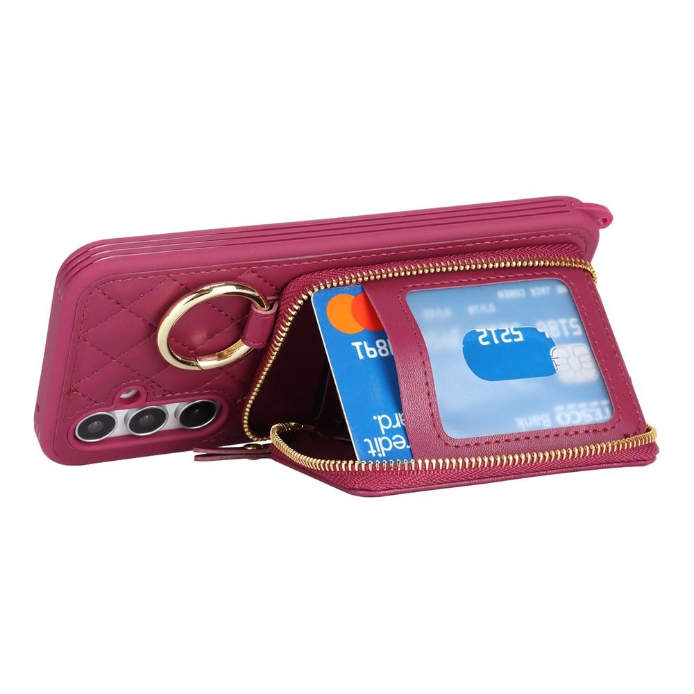 Case for Galaxy A54 5G - Leather/PU, Wine, With Stand