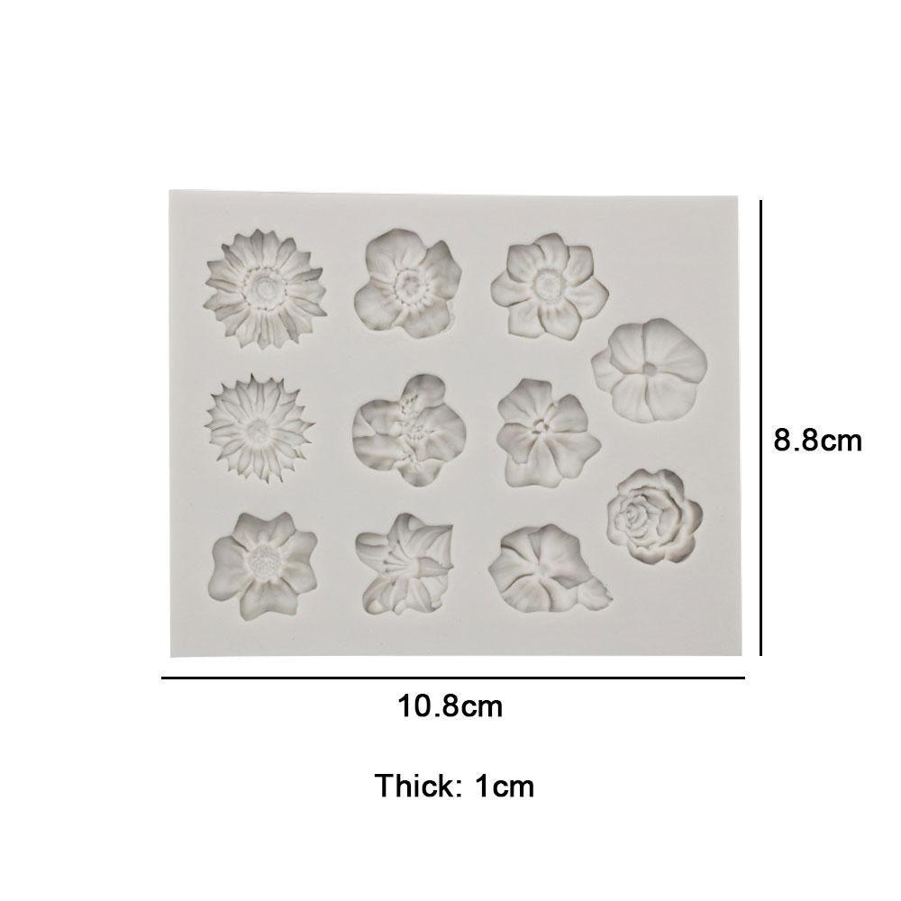 Silicone World DIY Rose Flowers Petal Silicone Mold Cake Baking Decoration Fudge Chocolate Mold Handmade Soap Tools