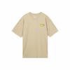 Men's Khaki T-Shirt with Earth Letter Print