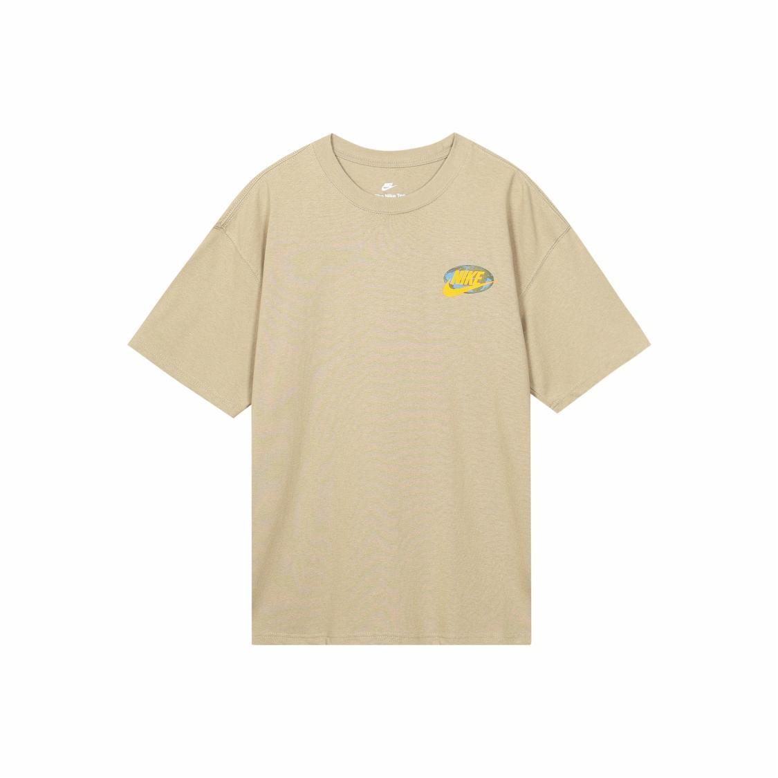 Nike Men s Khaki T-Shirt with Earth Letter Print L