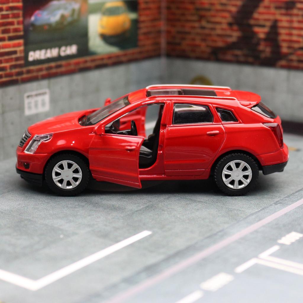 1/43 Cadillac SRX SUV Diecast Metal Toy Car Model for Children Pull Back Vehicle Miniature Collection Gift Kid Boy Match Box