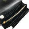 Louis Vuitton Long Wallet Bi-fold Flap Long Wallet Calf leather Black