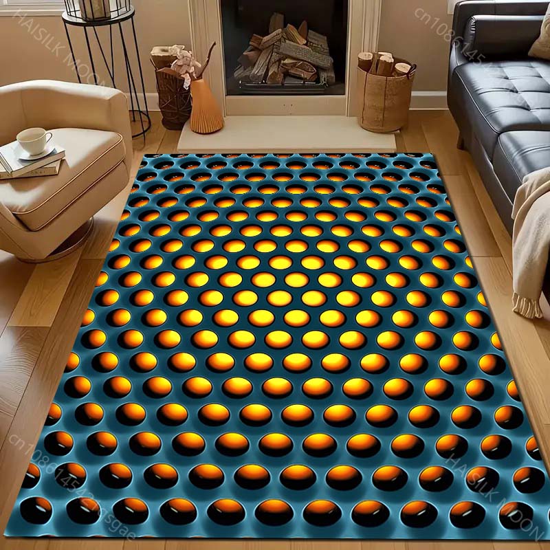 3D Personalized Dots Printed Carpet for Bedroom Living Room Bedside Sofa Floor Mat Modern Home Decor Area Rug Large Size