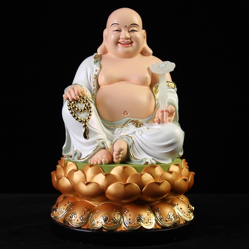 Southeast Asia GOOD Buddha statue Home store company Shrine GOOD LUCK God of wealth Maitreya Buddha Mammon God Sculpture