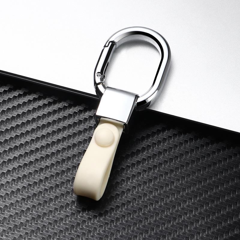 Luxury Zinc Alloy Keychain Pendant - Men's Waist Hanging Ring