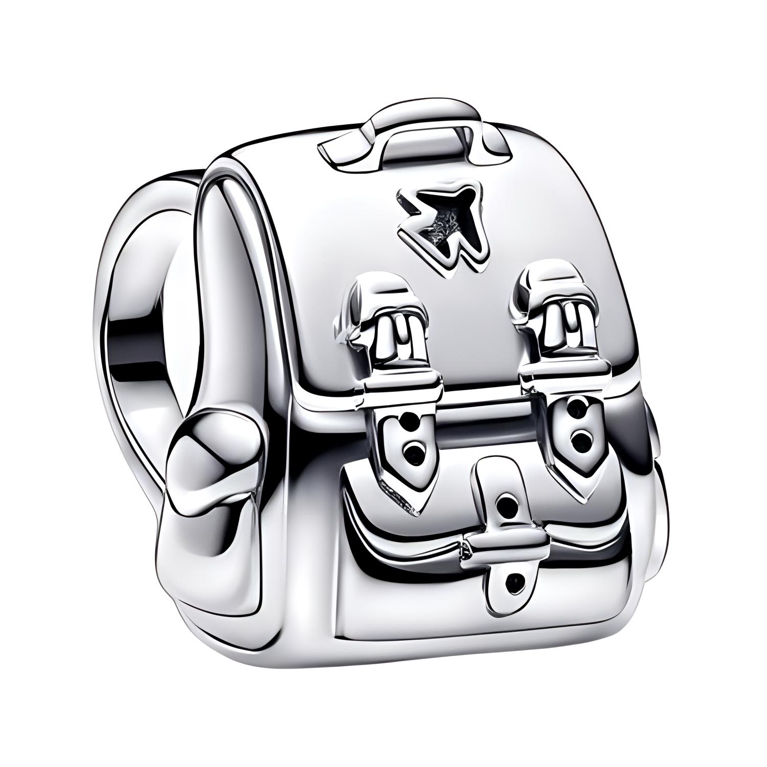 Pandora Adventure Backpack Shaped Sterling Silver Pendant Women pendant 793351C00 F,Silver