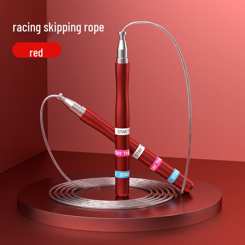 Adjustable Weighted Steel Jump Rope for Adult Fitness with Bearings