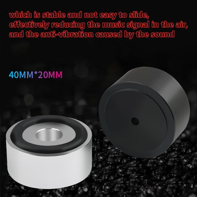 Piedini in gomma per cabinet per altoparlanti Piedini per altoparlanti Isolamento Piedini per altoparlanti in lega di alluminio 4 pezzi/set Piedini ammortizzanti Hifi Audio