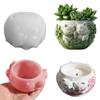 Reusable Cats Charm Planter Mold Safe Vase Silicone Mold For Jewelry Soap Candle Container Making Home Crafts
