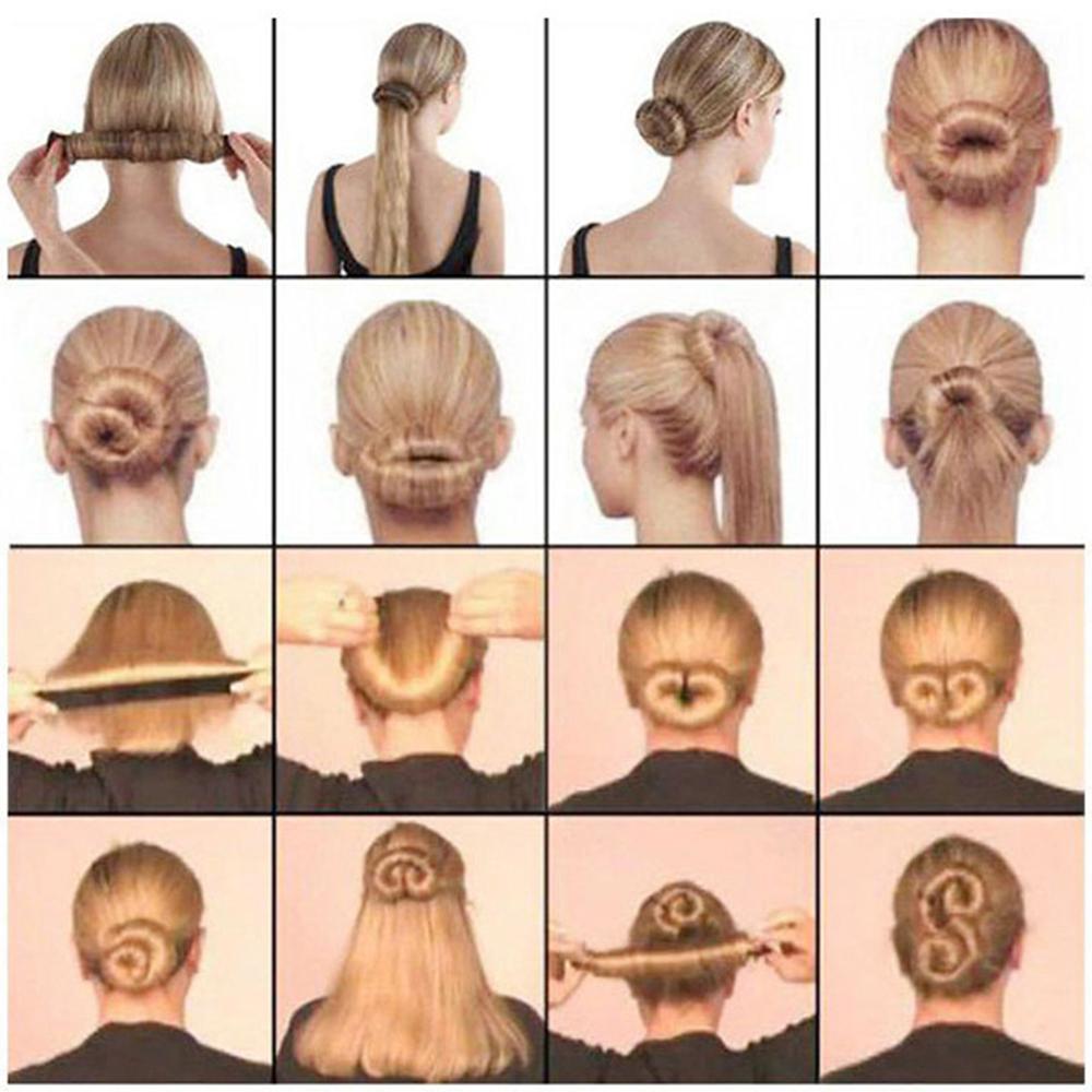 Lady Girl Hair Accessories Sweet French Dish Made Hair Band Ball Twist Magic DIY Tool Bun Maker Synthetic Donuts Bud Head Band