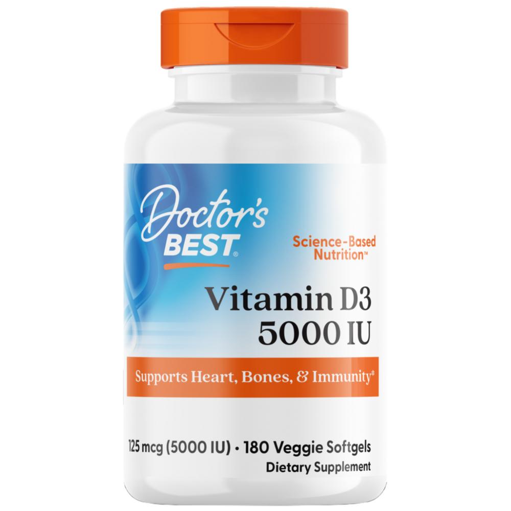 Doctors Vitamin D3 5000IU Veggie Softgels 180 Tablets 1 pcs