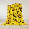 Rubber Duck Print Flannel Blanket Warm Soft Halloween Christmas Couch Warm Cozy Decorative Decor Gift for All Season