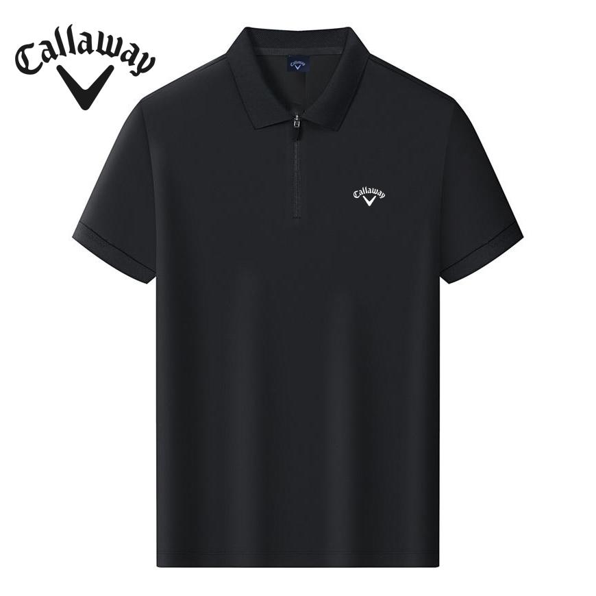 

Callaway 2025 Вышитая летняя высококачественная повседневная спортивная рубашка-поло для гольфа, быстросохнущая, впитывающая влагу и дышащая, на молнии XS