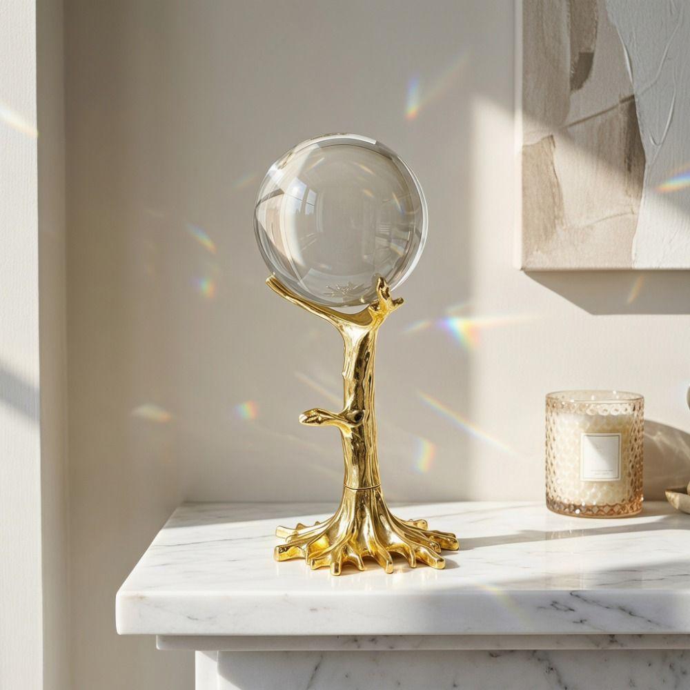 Electroplating Crystal Ball Holder Zinc Zinc Zinc Alloy Crystal Ball Display Stand Living Room