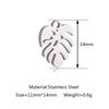 5Pcs/Lot Floral Theme Flower Charms Stainless Steel Sakura/Peach Blossom/Clover Pendants DIY Necklace Bracelets Jewelry Making