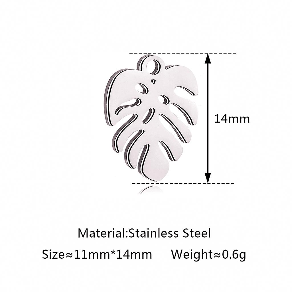 5Pcs/Lot Floral Theme Flower Charms Stainless Steel Sakura/Peach Blossom/Clover Pendants DIY Necklace Bracelets Jewelry Making