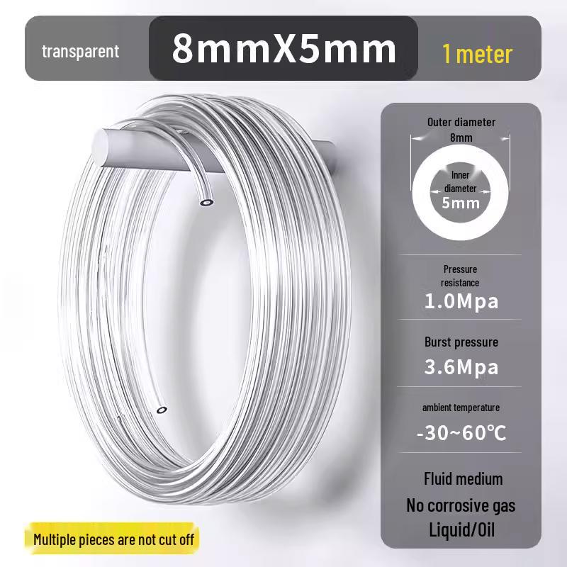 Telescopic Air Hose Set: 8mm/6mm Coil Tube, Scissor Lift Spring, Cylinder Connector Fittings