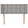 VidaXL Tête de lit avec oreilles Gris clair 103x16x78-88 cm Tissu3119192