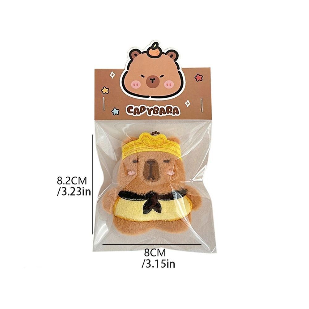 Monkey King Capybara Plush Toy Keychain Journey To The West Capibara Fluffty Doll  Kids/Children