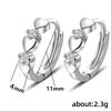 Xiaoqing Fresh Wind Simple Ear Buckle, Fashionable Love Peach Heart Shape Glossy Earrings Ear Jewelry