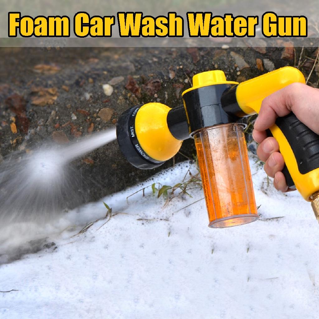 Multifunction 8 In 1 Jet Spray Soap Dispenser Hose Nozzle High Pressure Car Wash Cleaning Tool Garden Watering