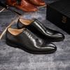 Men's Formal Wedding Shoes Lace-Up Pointed Toe Oxford Genuine Leather Crocodile Print Party Business Dress Shoes
