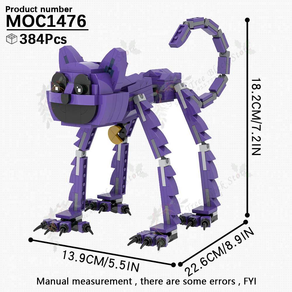 Horror Game Series Pianosaurus Yarnaby Cat Backrooms MOC Creative Banban Monster Building Block Model DIY Bricks Kids Gifts Toys